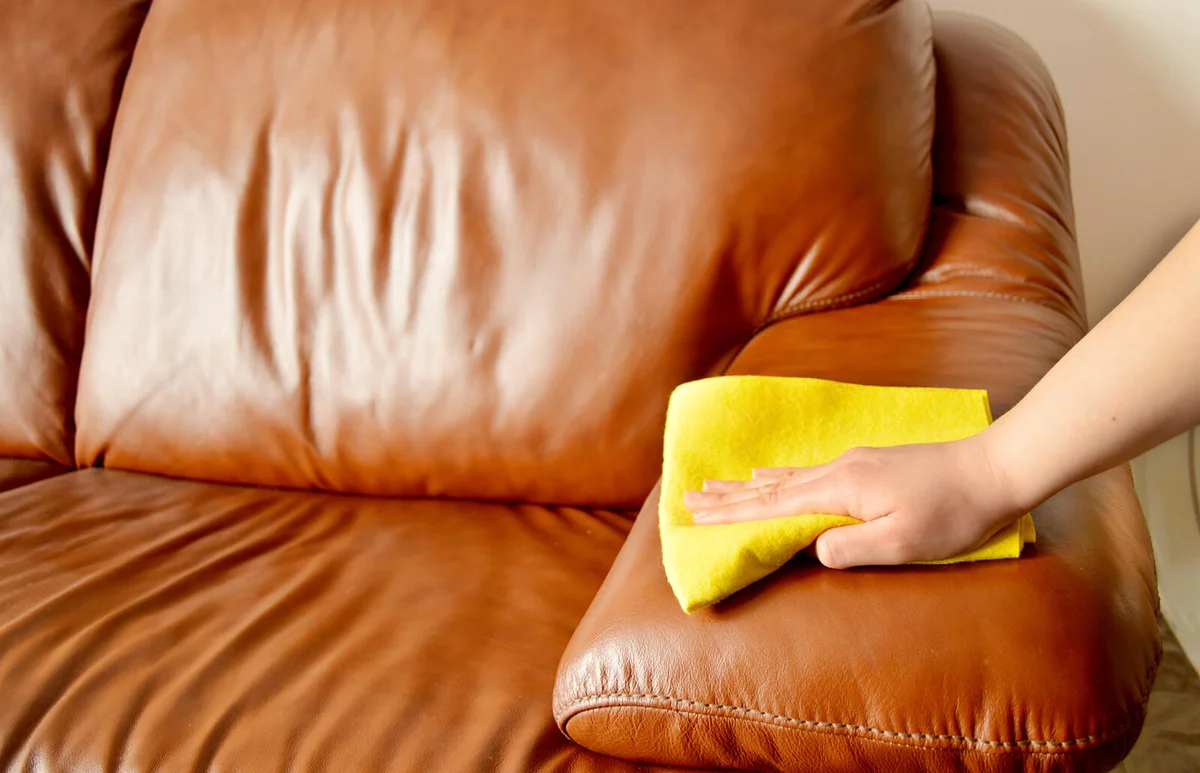 brown sofa cleaning