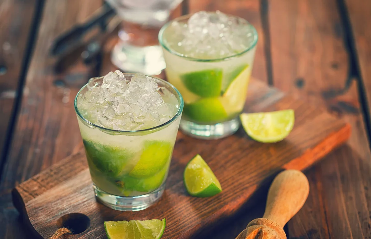Sweet and Refreshing Drink Caipirinha Cocktail