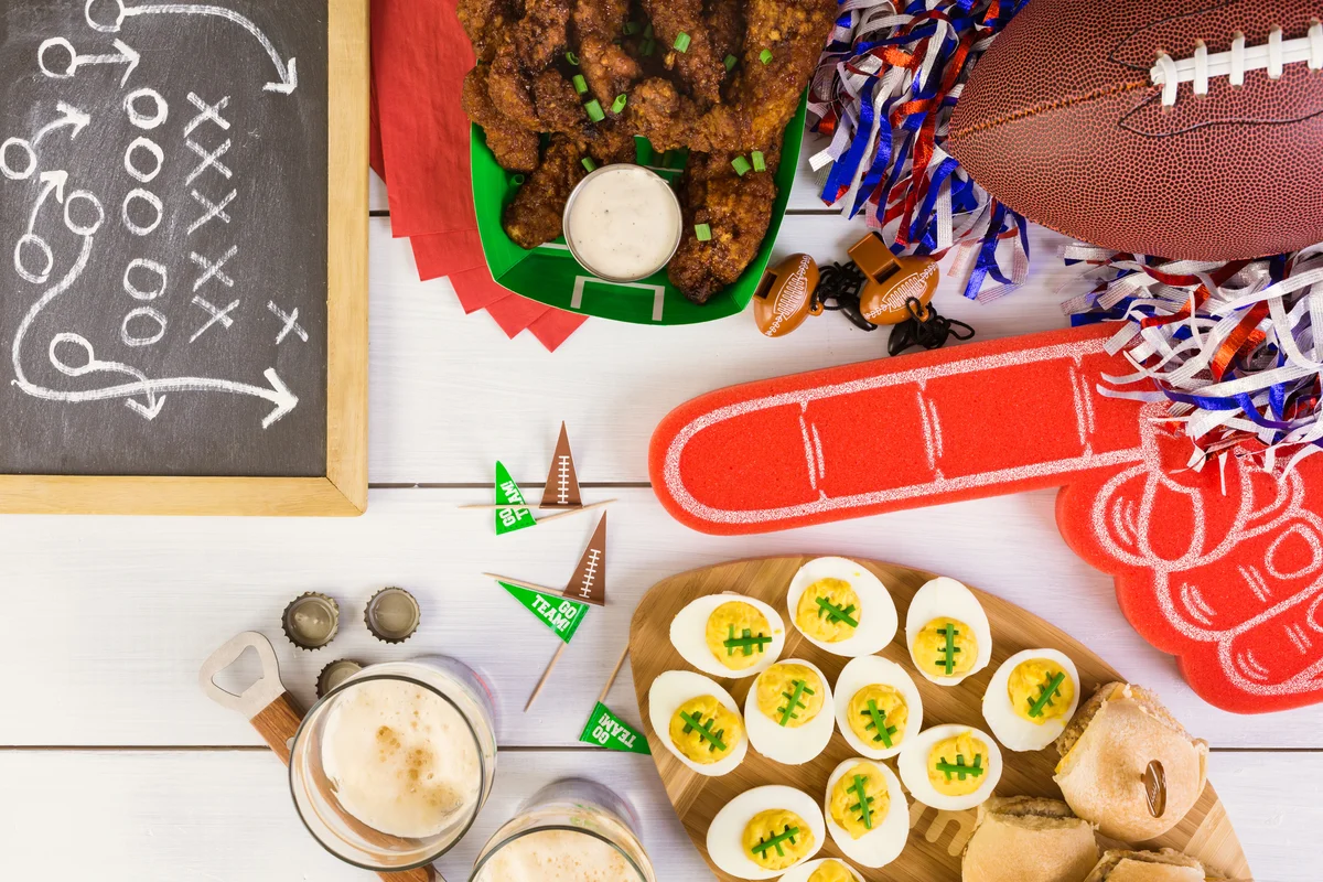 Super Bowl party food buffet