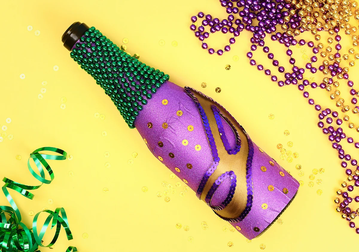 Diy Mardi Gras bottle