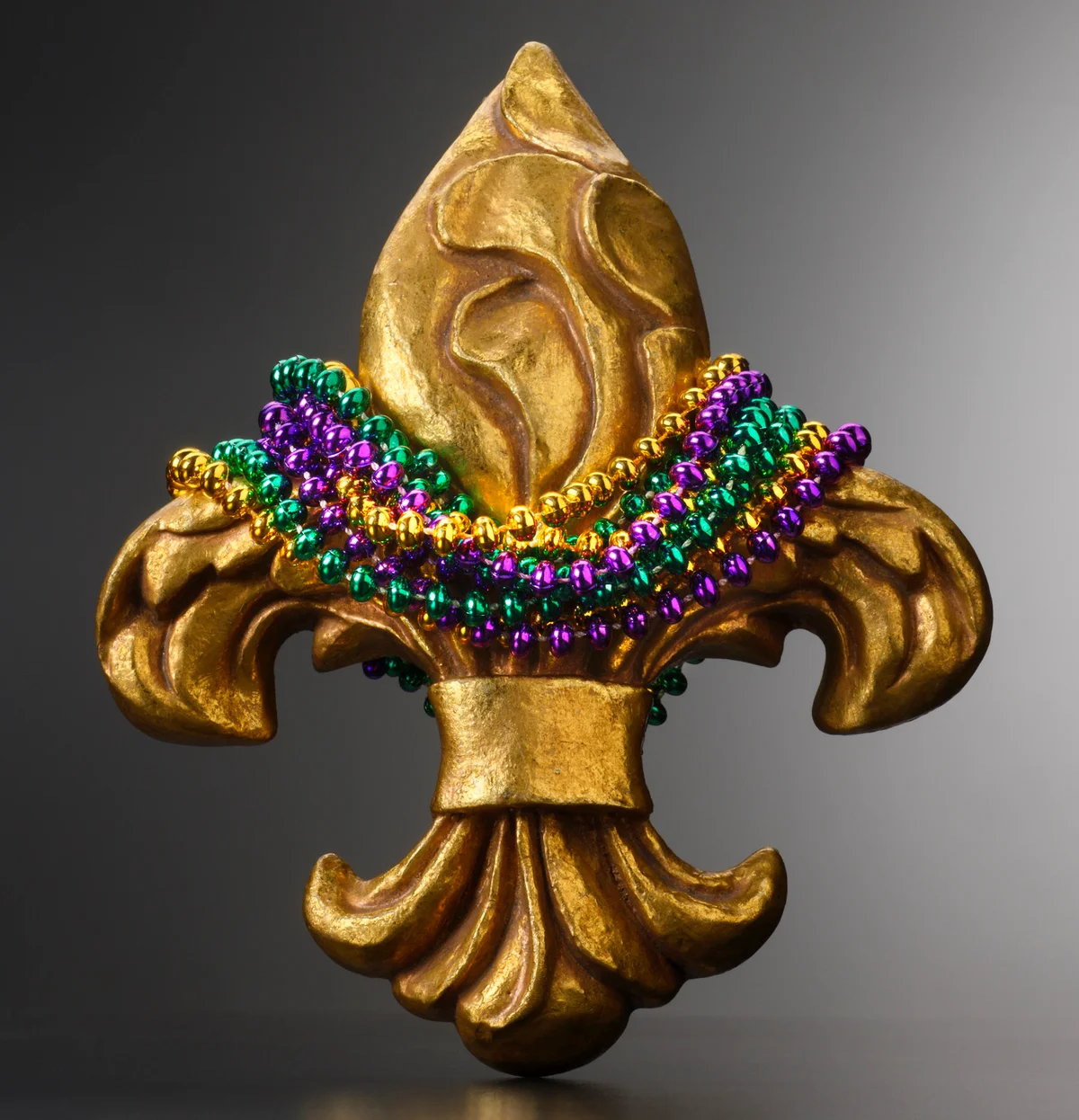 Fleur De Lys & Mardi Gras Beads