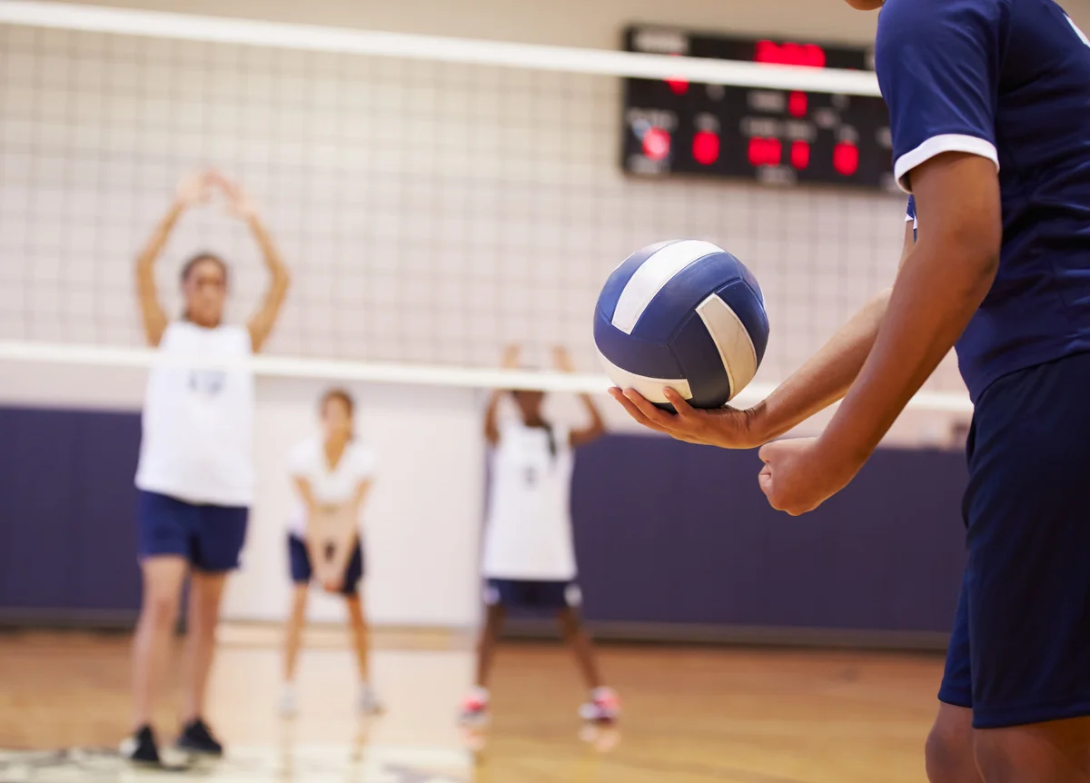 Volleyball Match serving