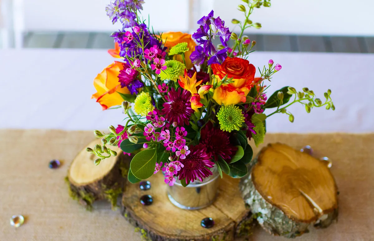 Floral Wedding Reception Centerpieces