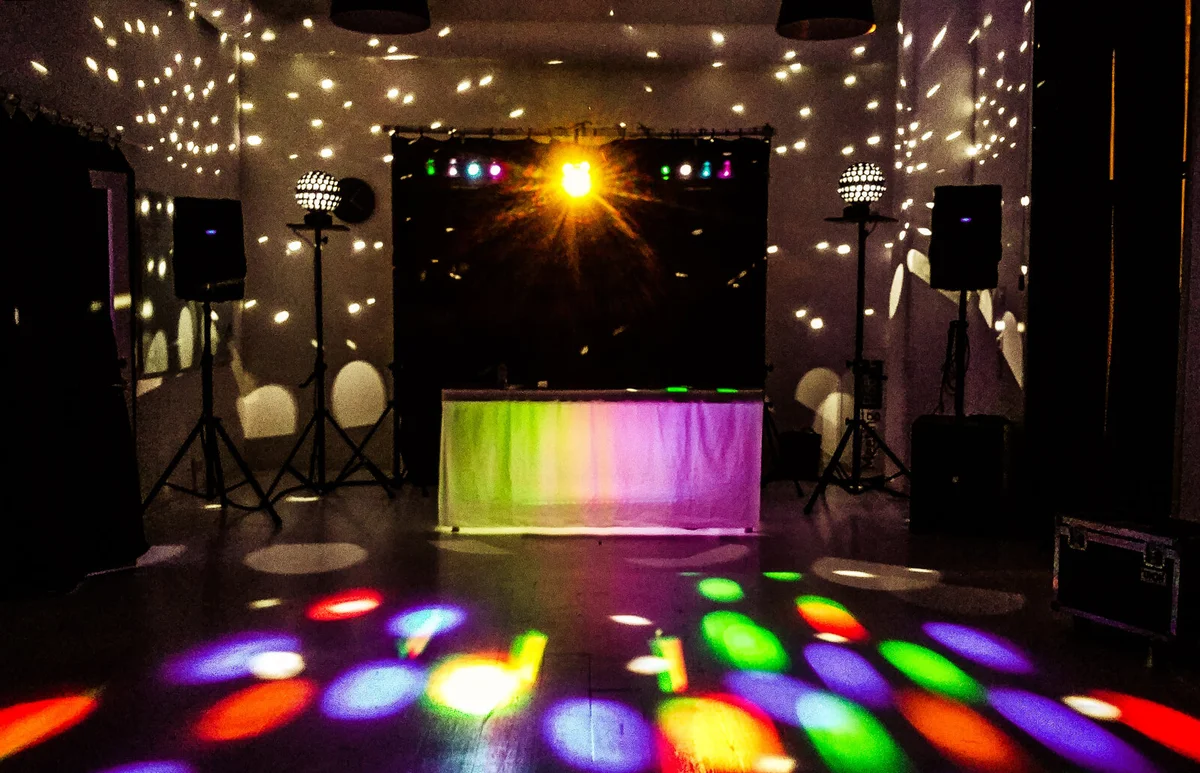 Dj setup in nightclub
