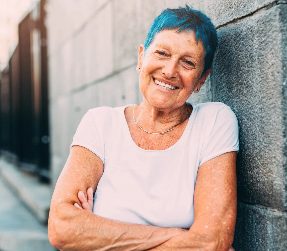 Happy senior woman