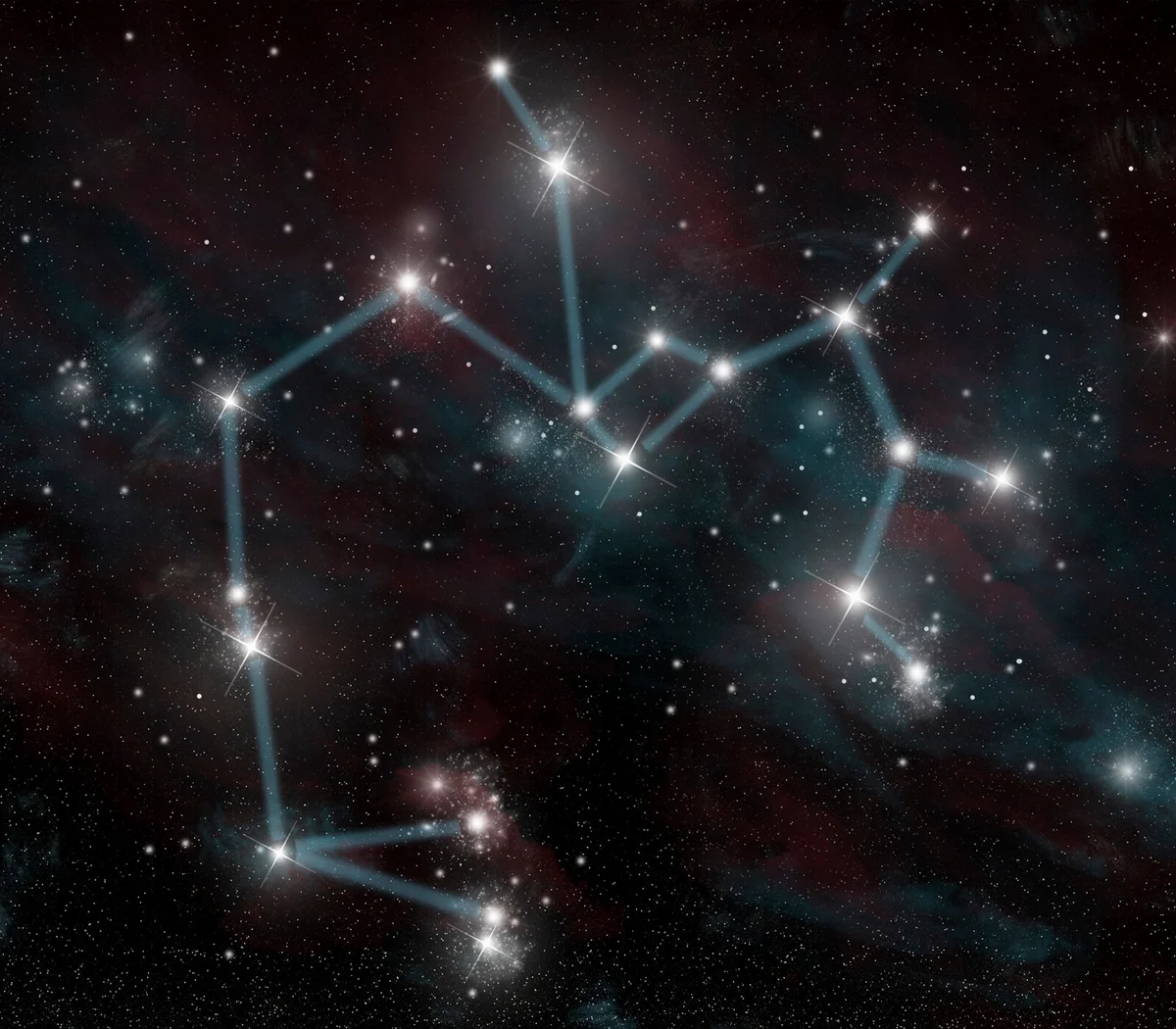 Artists depiction of the constellation Sagittarius the Archer