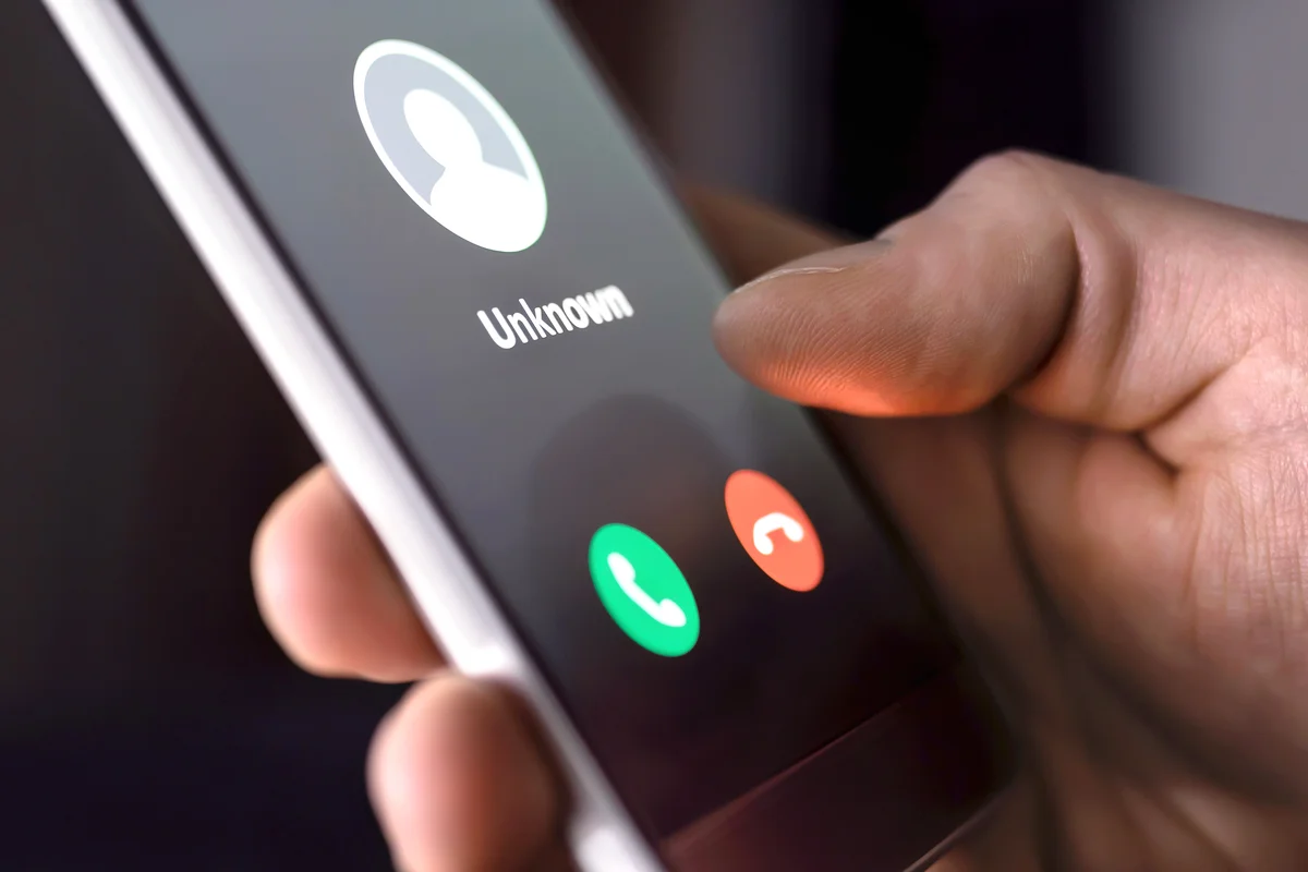 Phone call from unknown number