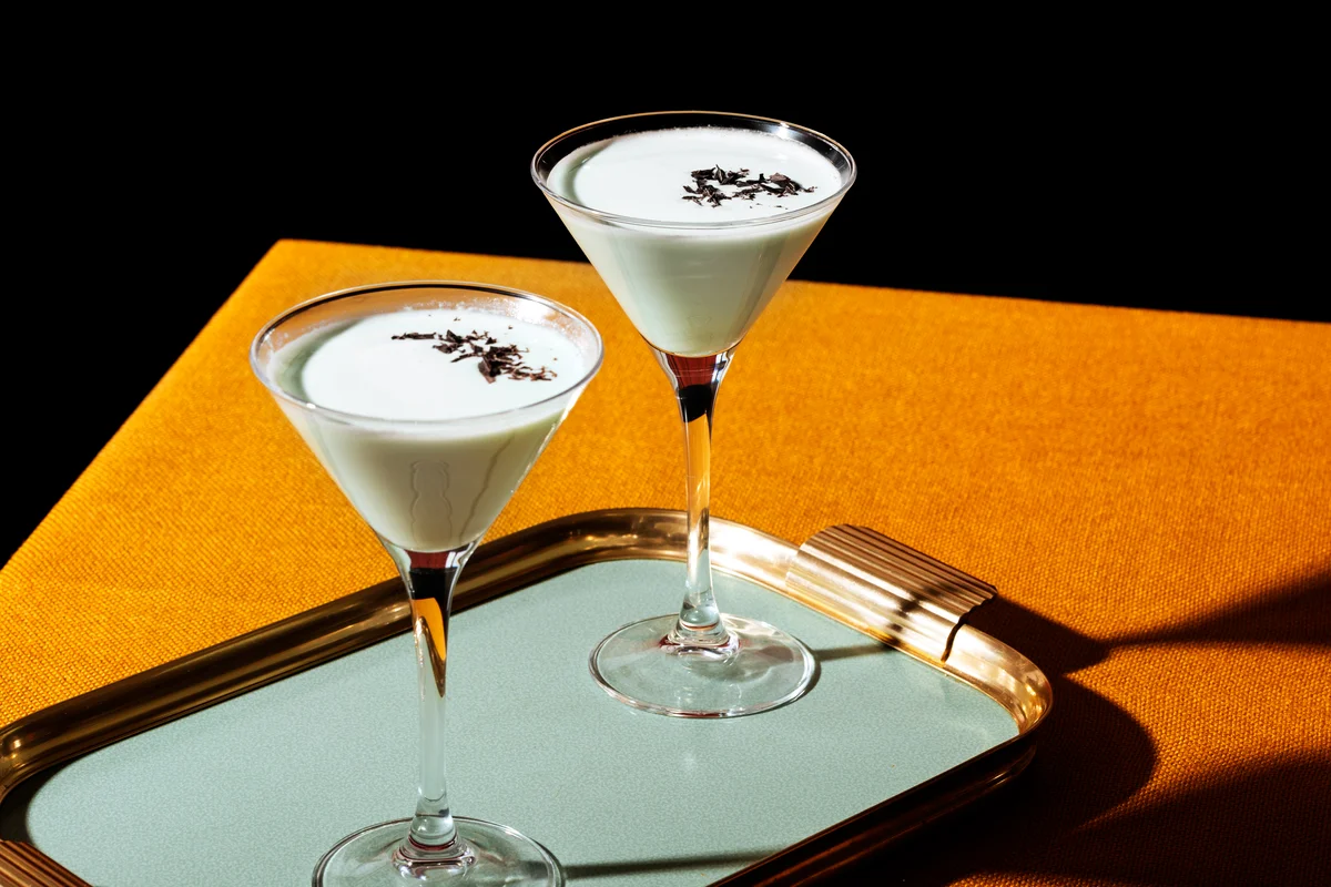 White chocolate grasshopper
