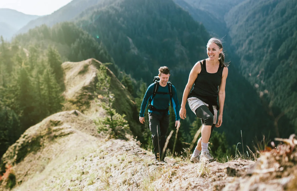 Fit Mature Couple on Mountain Hike