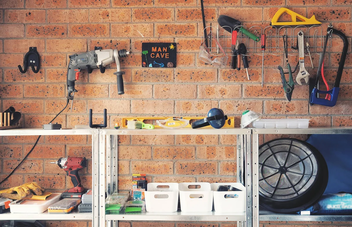 Garage used as wood working or carpentry and tools area