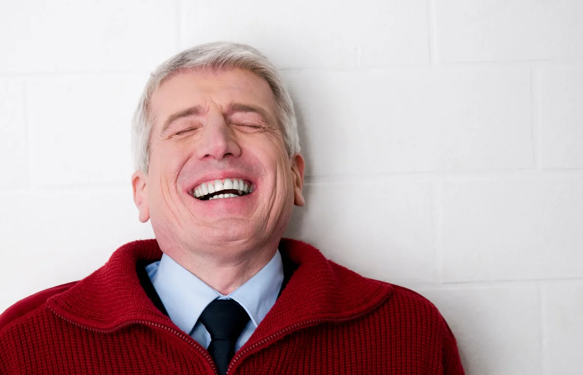laughing senior man