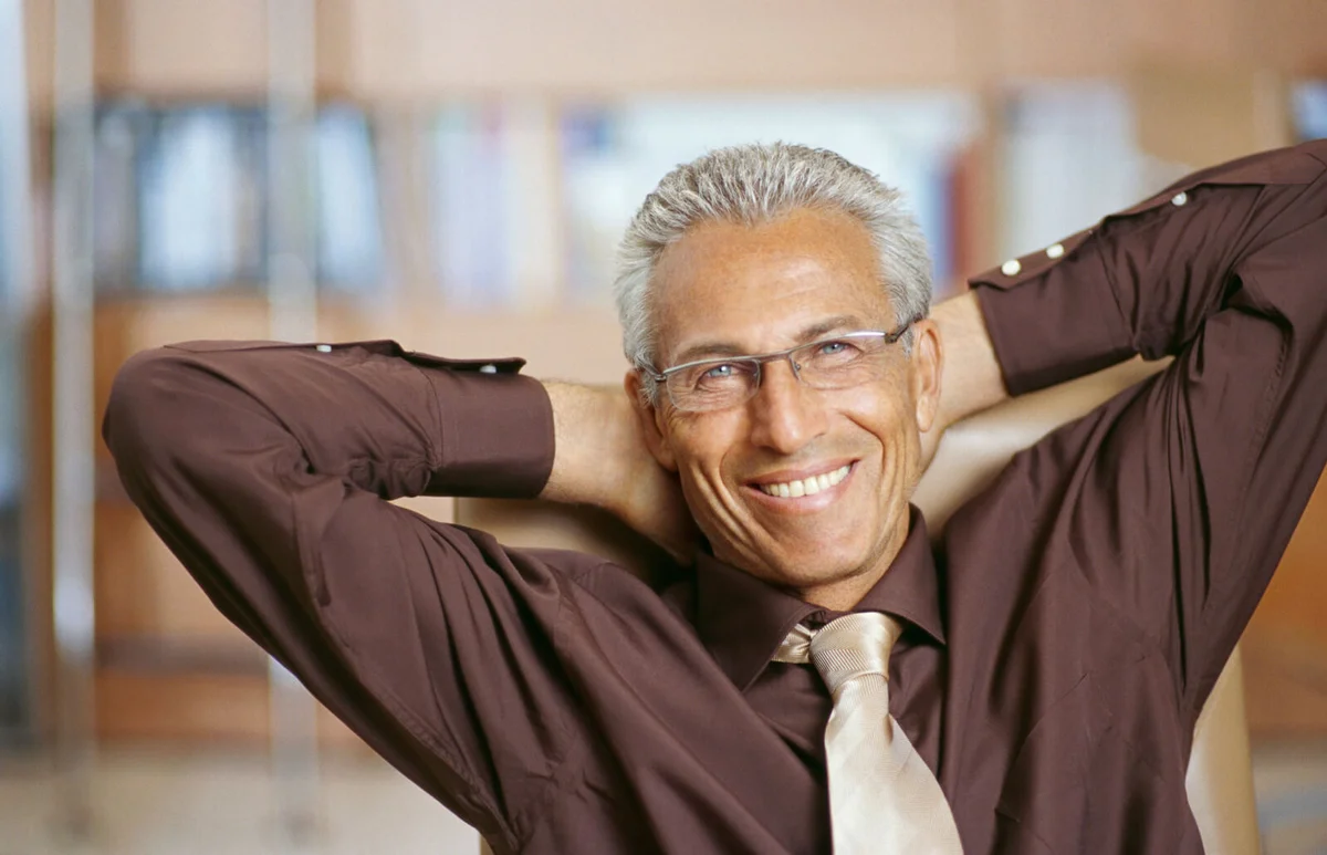 Senior businessman sitting