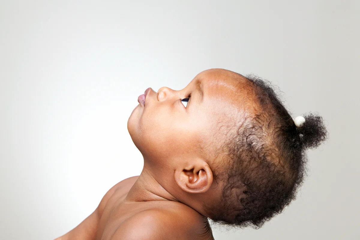 Profile of a baby girl
