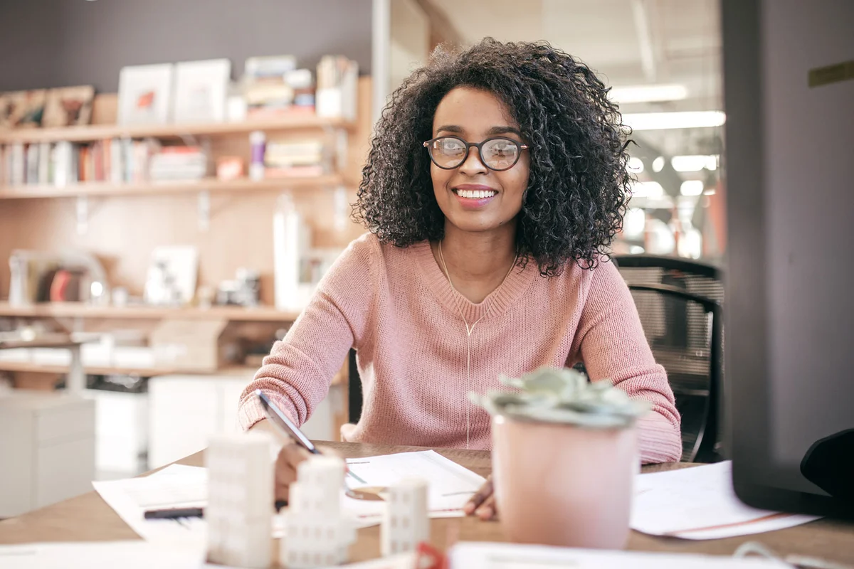 Woman doing accounting