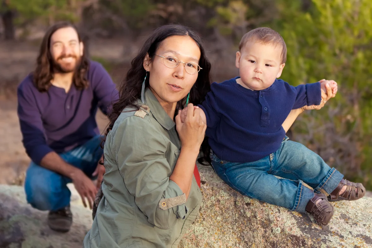 Family in nature