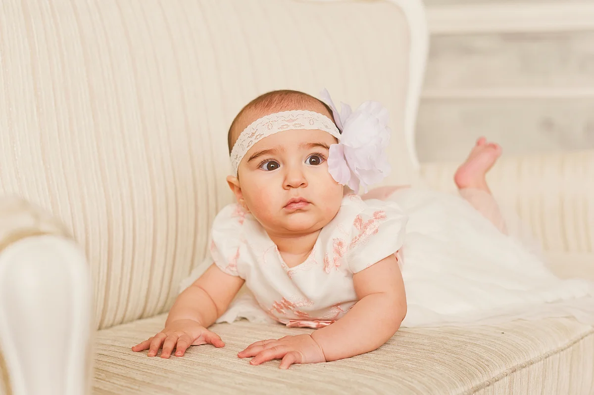 Baby girl with hair band