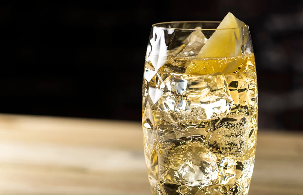 Highball on bar counter