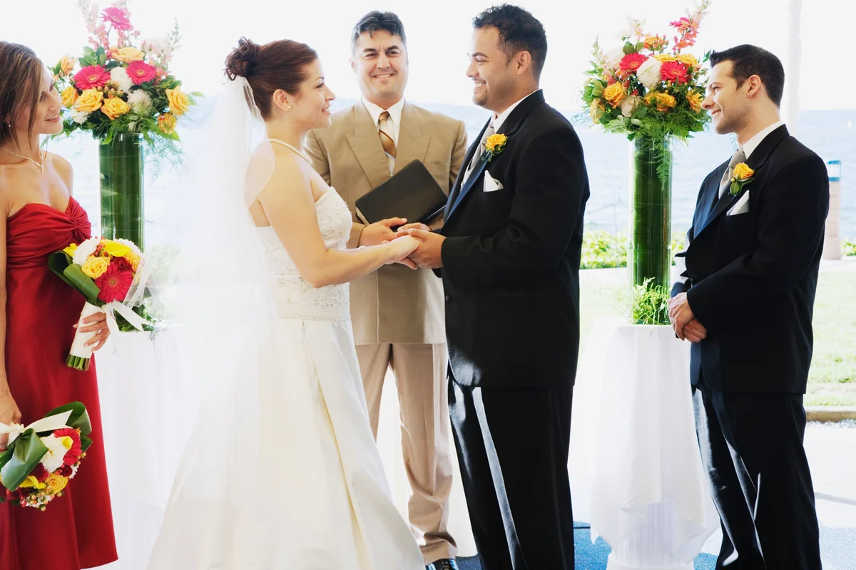 Wedding ceremony Happy Couple