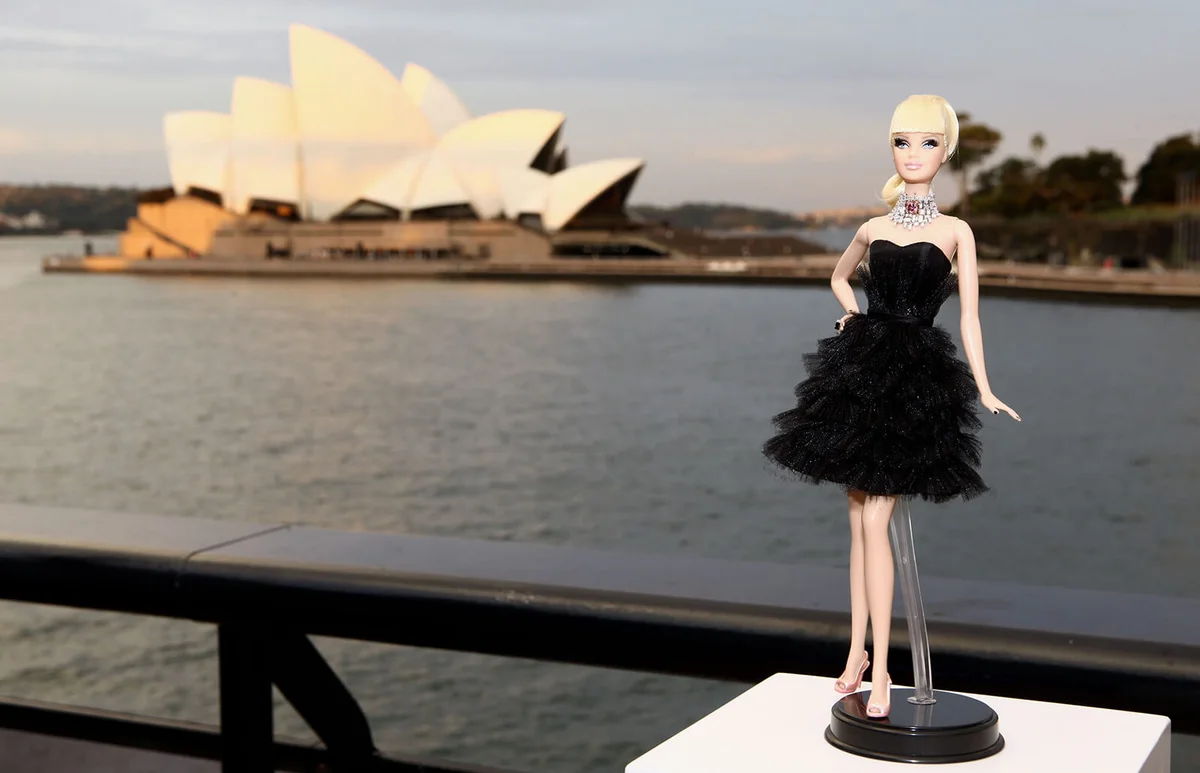 The world's most expensive Barbie doll is on display at the Barbie Basics Collection Launch during Rosemount Australian Fashion Week Spring/Summer 2010/11- Getty editorial image
