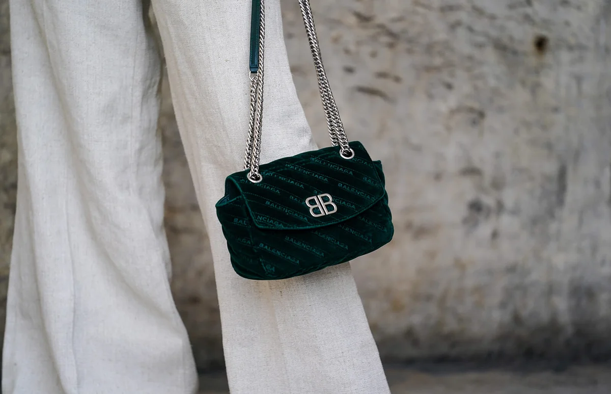 Balenciaga green bag - Getty Editorial Images