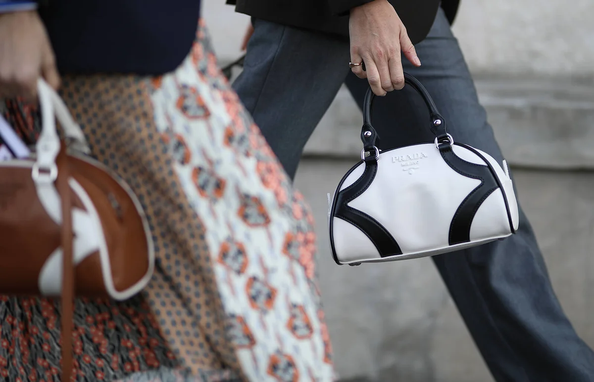 White Prada bag - Getty Editorial Images