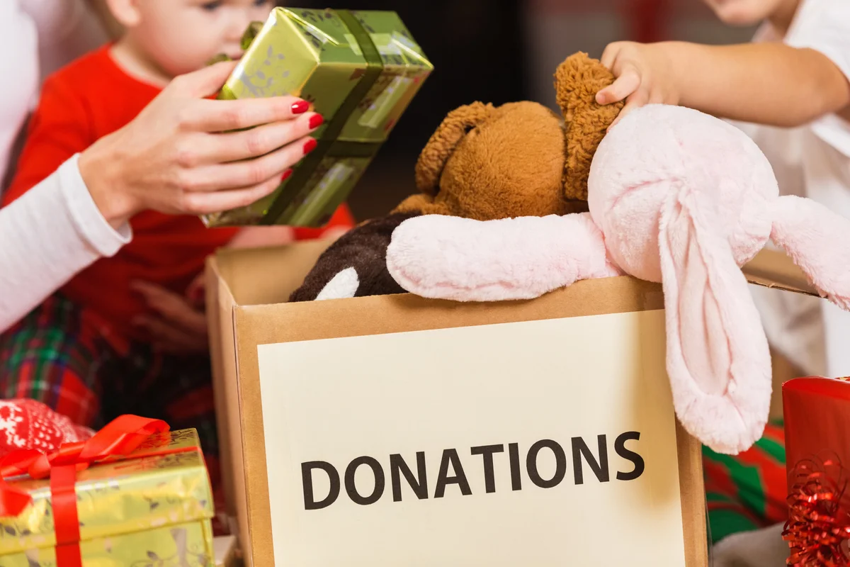 Toy donations for children in shelters