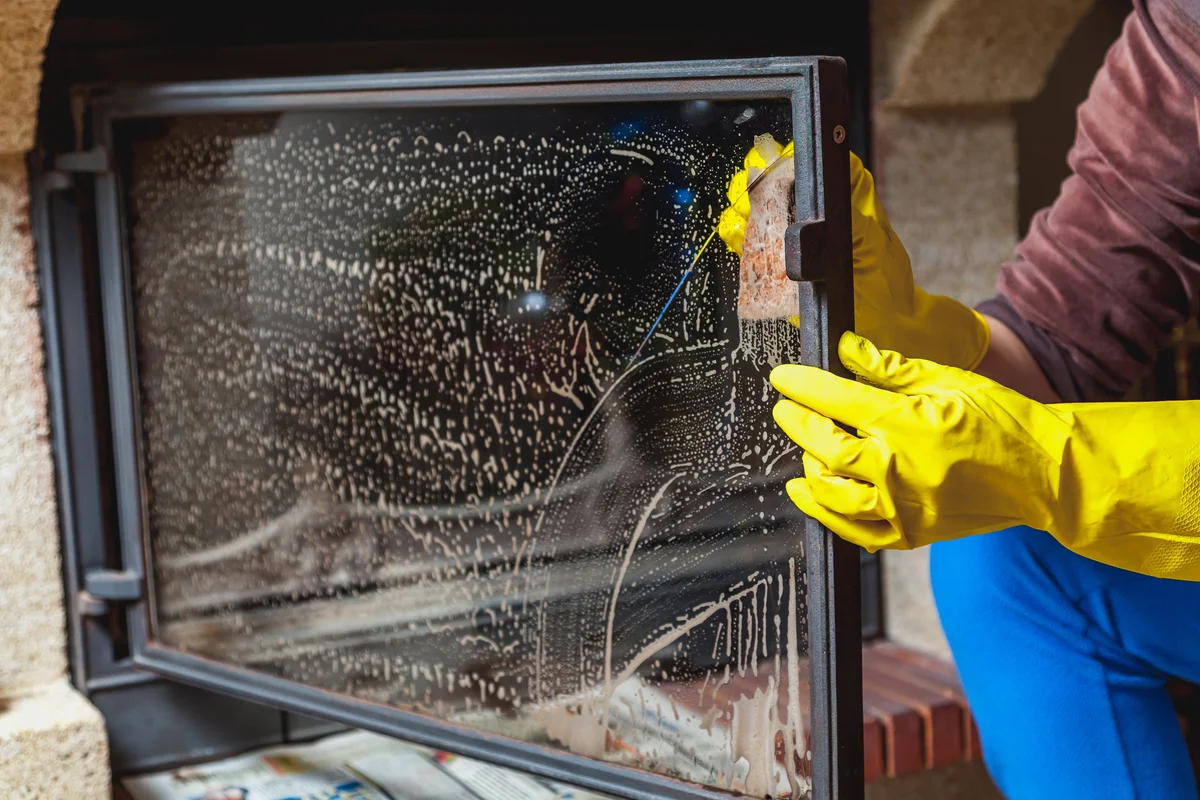 Scrubbing bubbles for fireplace