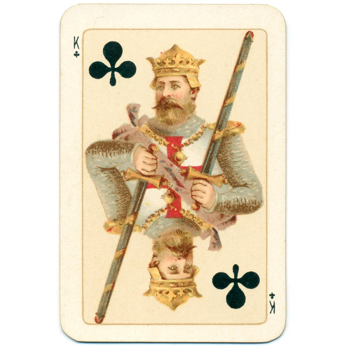 Plantagenet King of Clubs playing card Goodall 1895