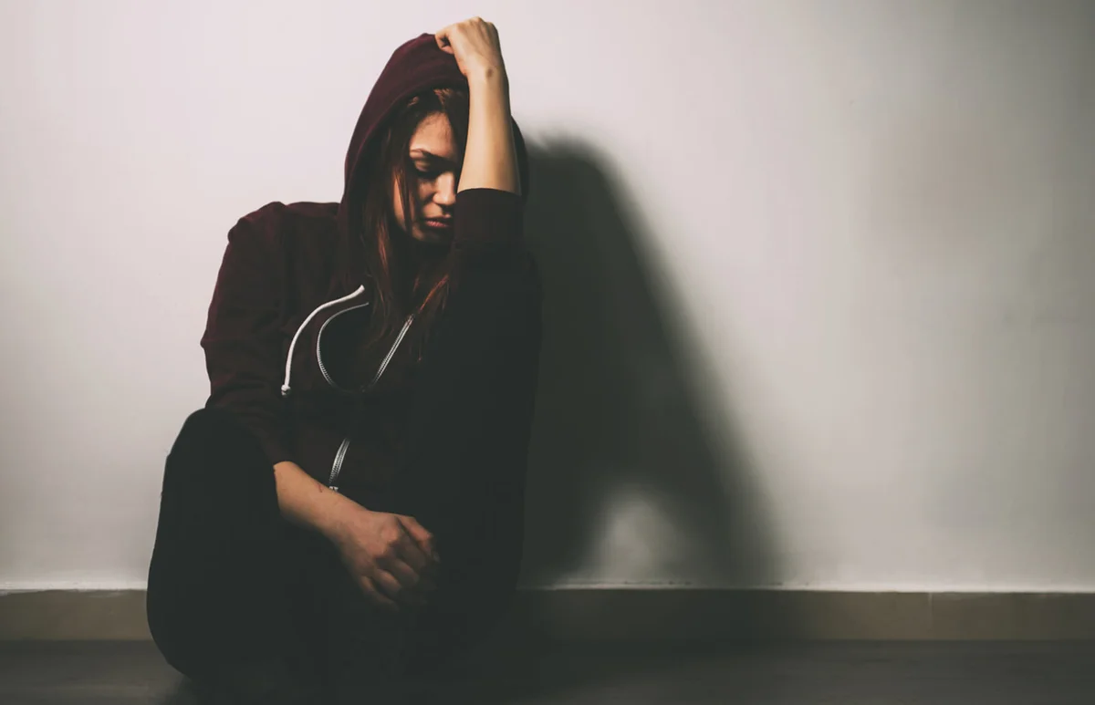 Sad teenage girl