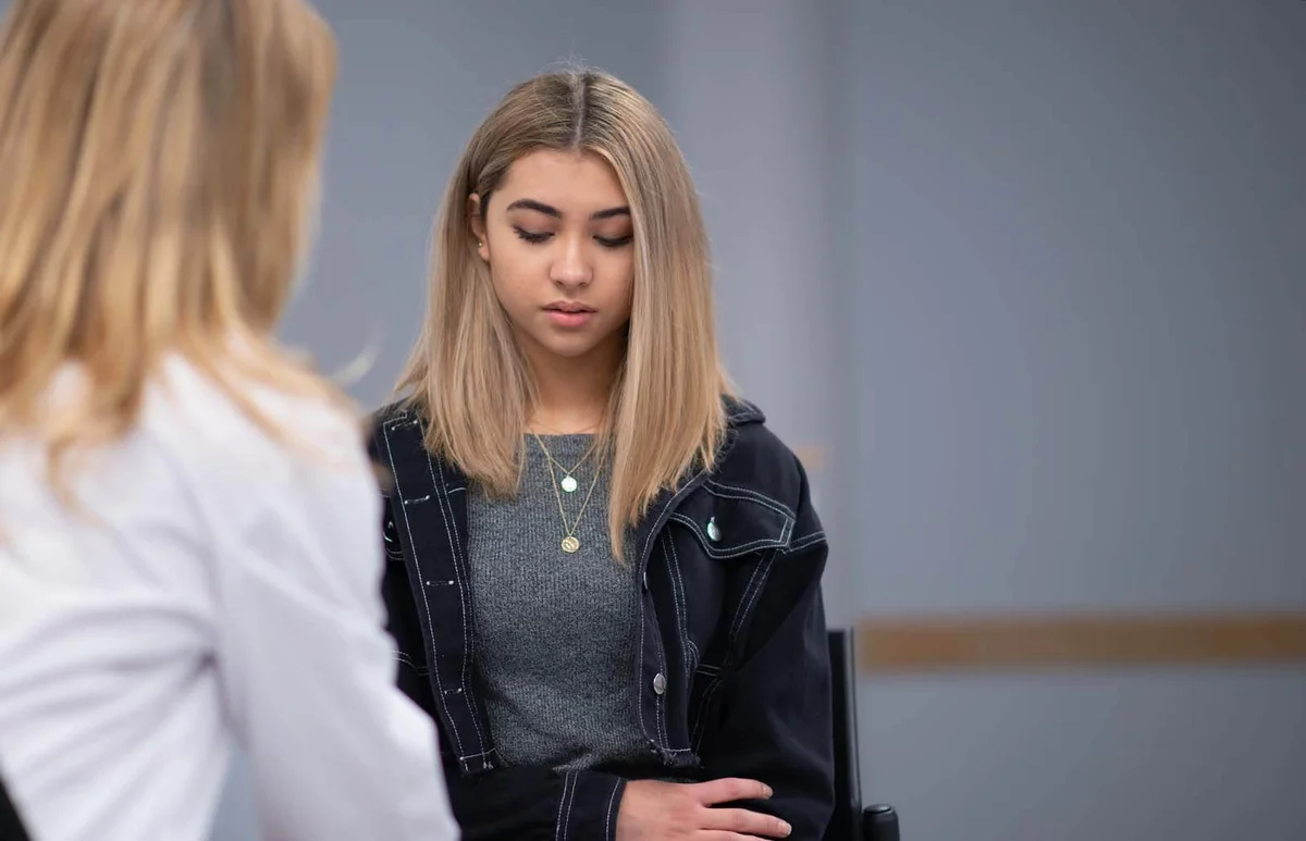 Girl in A Counseling session