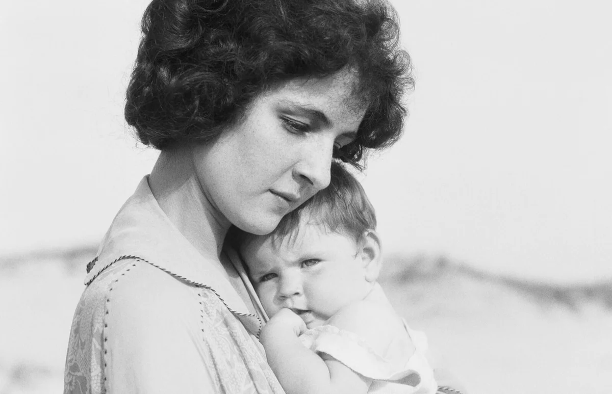 Mother holding baby