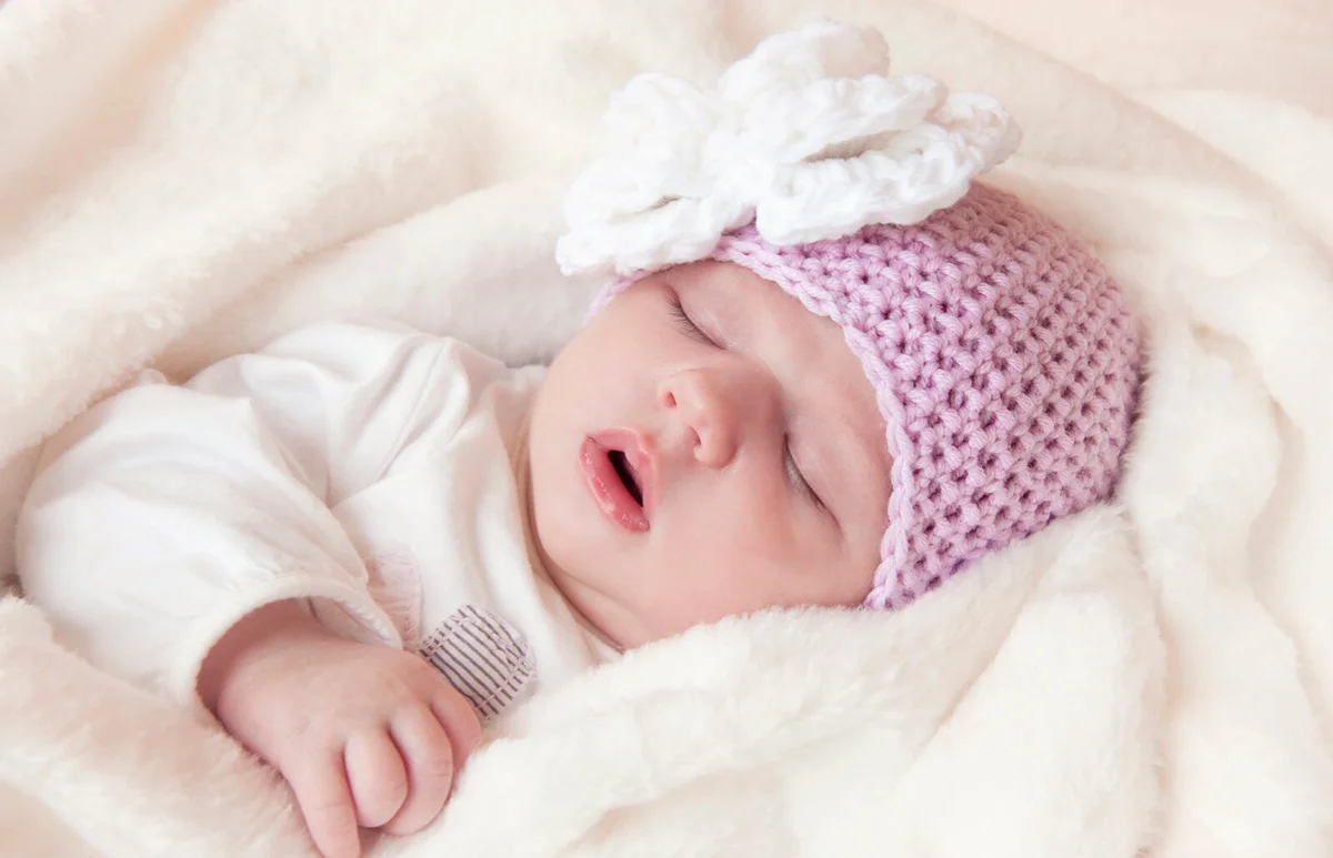 Baby girl deep asleep