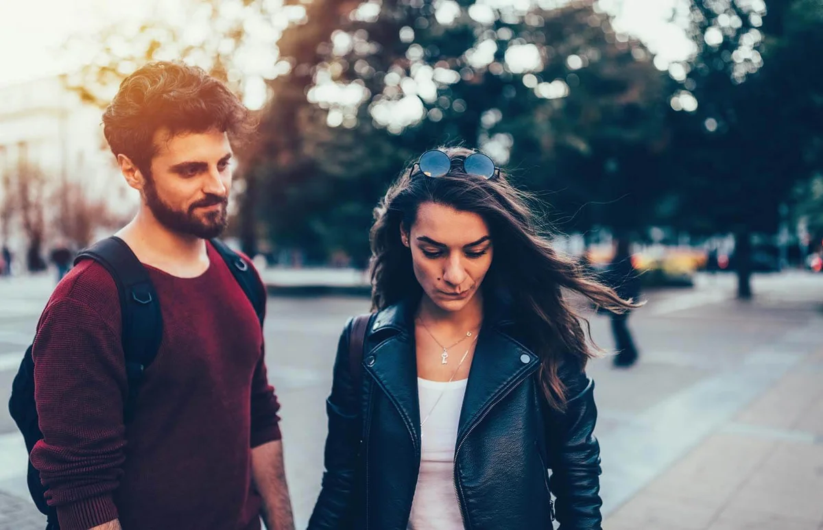 Disappointed woman from her boyfriend