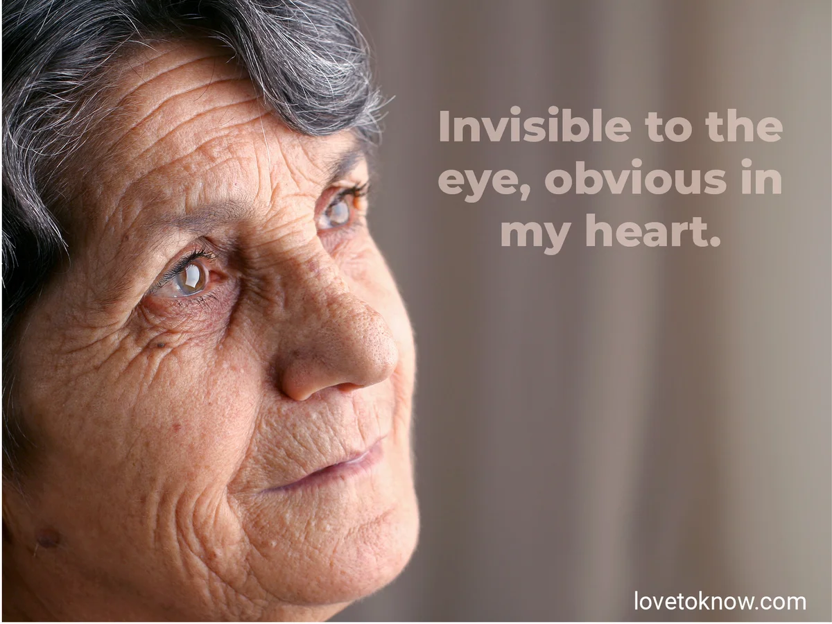 Old woman looking at the distance