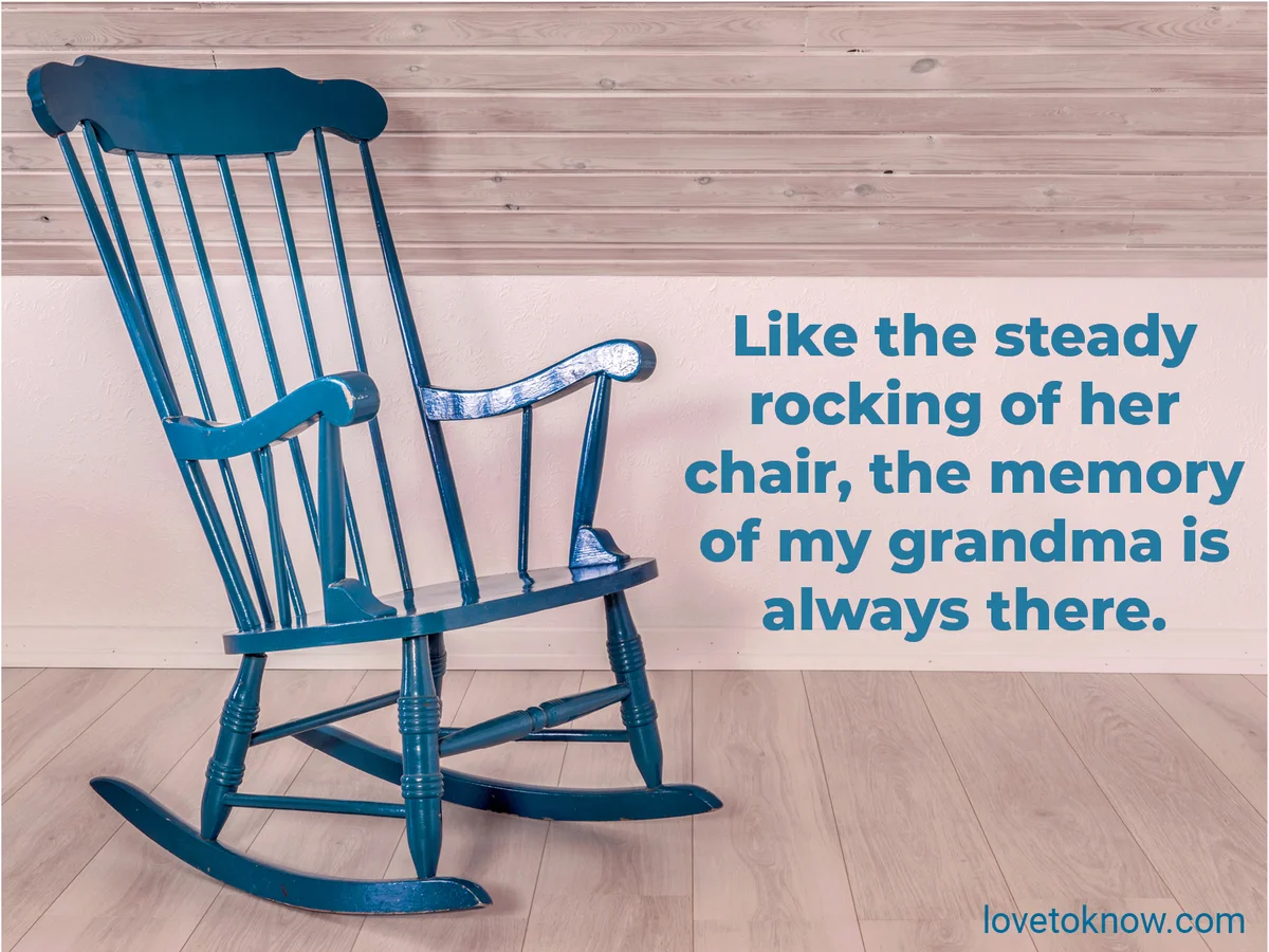 Blue rocking chair