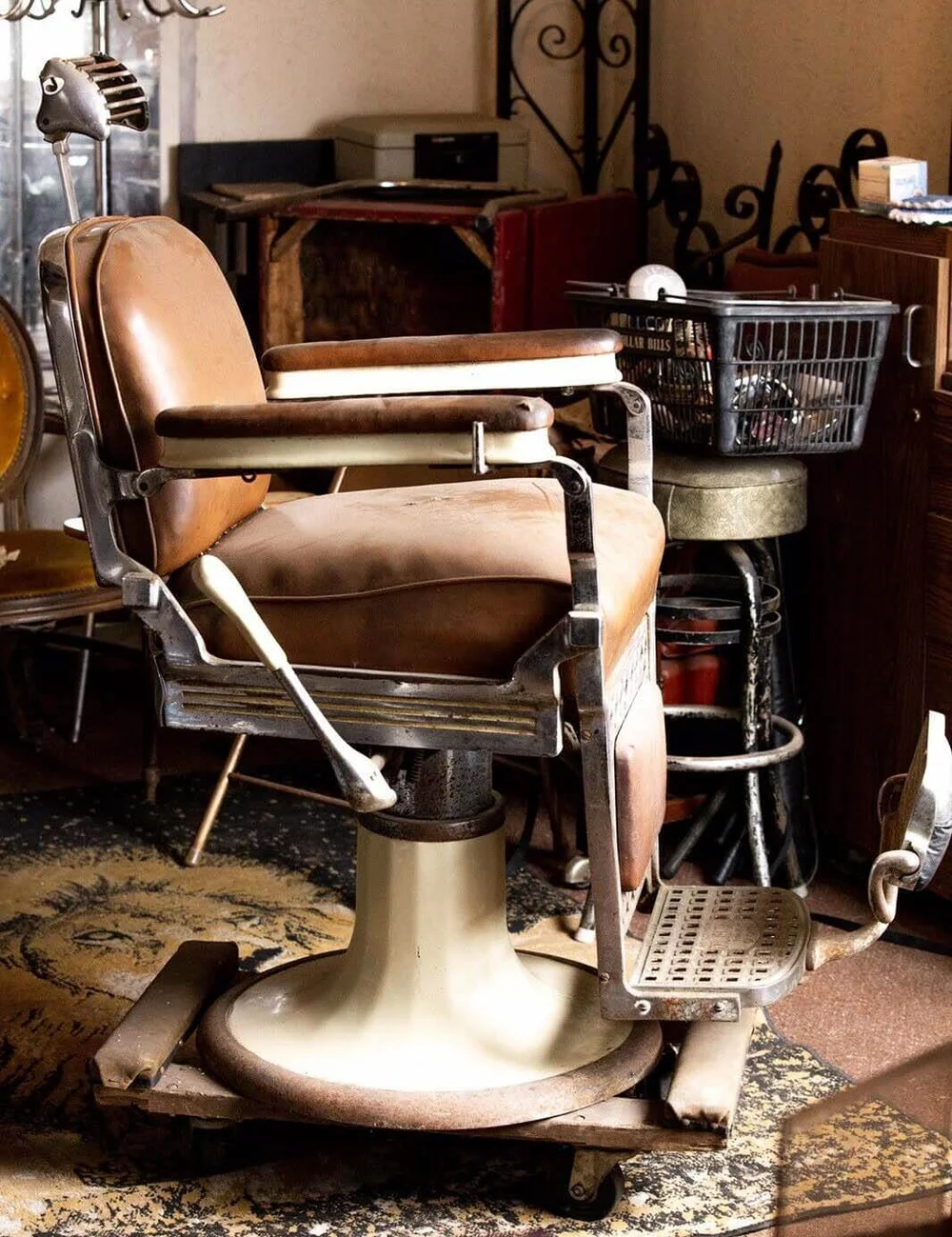 Emil J. Paidar Antique Barber Chair, Made in Chicago Authentic