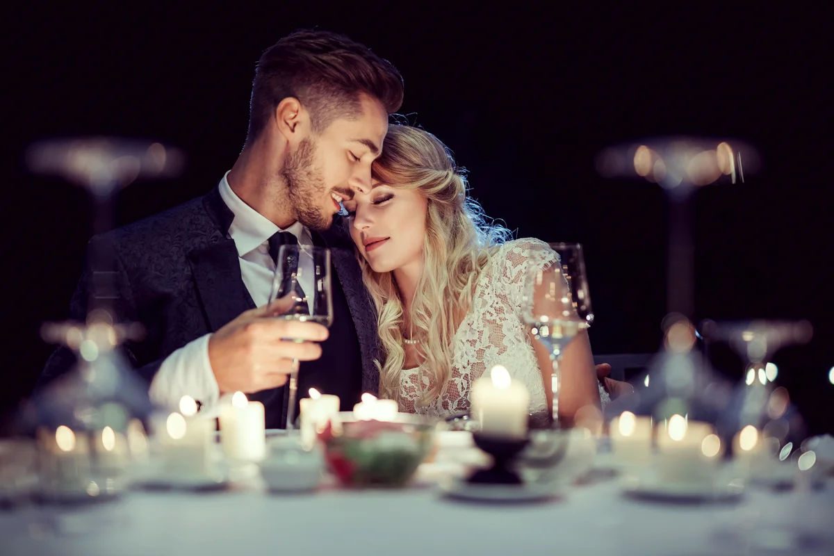 Couple having a romantic dinner