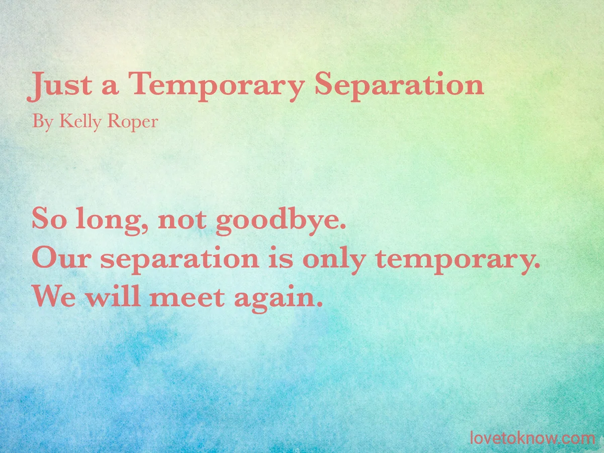 Just a Temporary Separation Poem