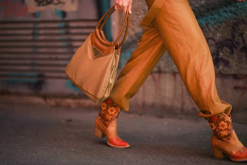 Woman with Prada bag