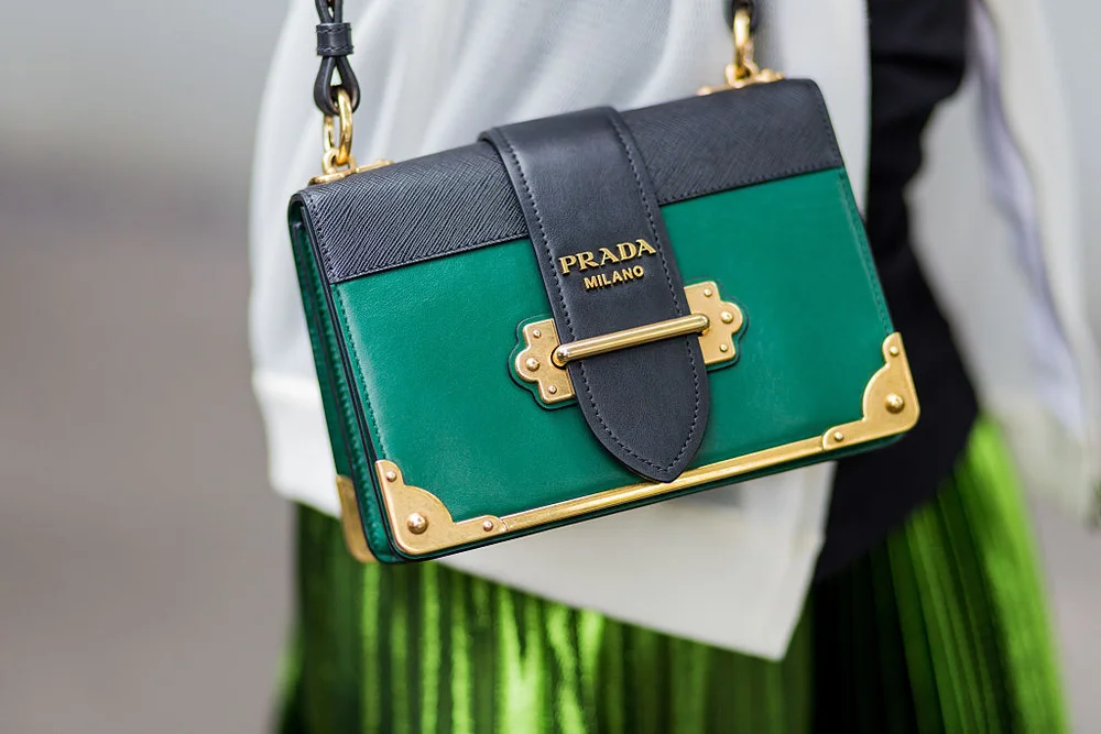 Close-up Prada bag