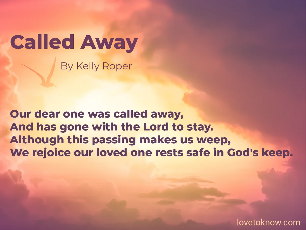 Called Away Obituary Poem