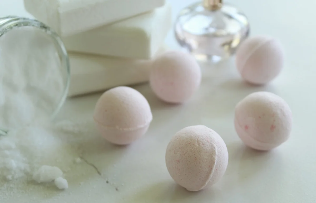 Close-Up Of Bath Bombs On Table