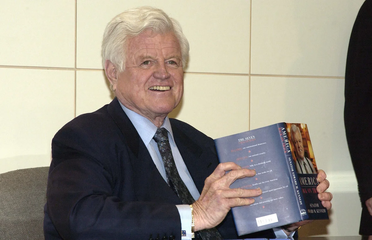 Senator Edward M. Kennedy Signs His Book "America Back on Track" | Getty Editorial Use
