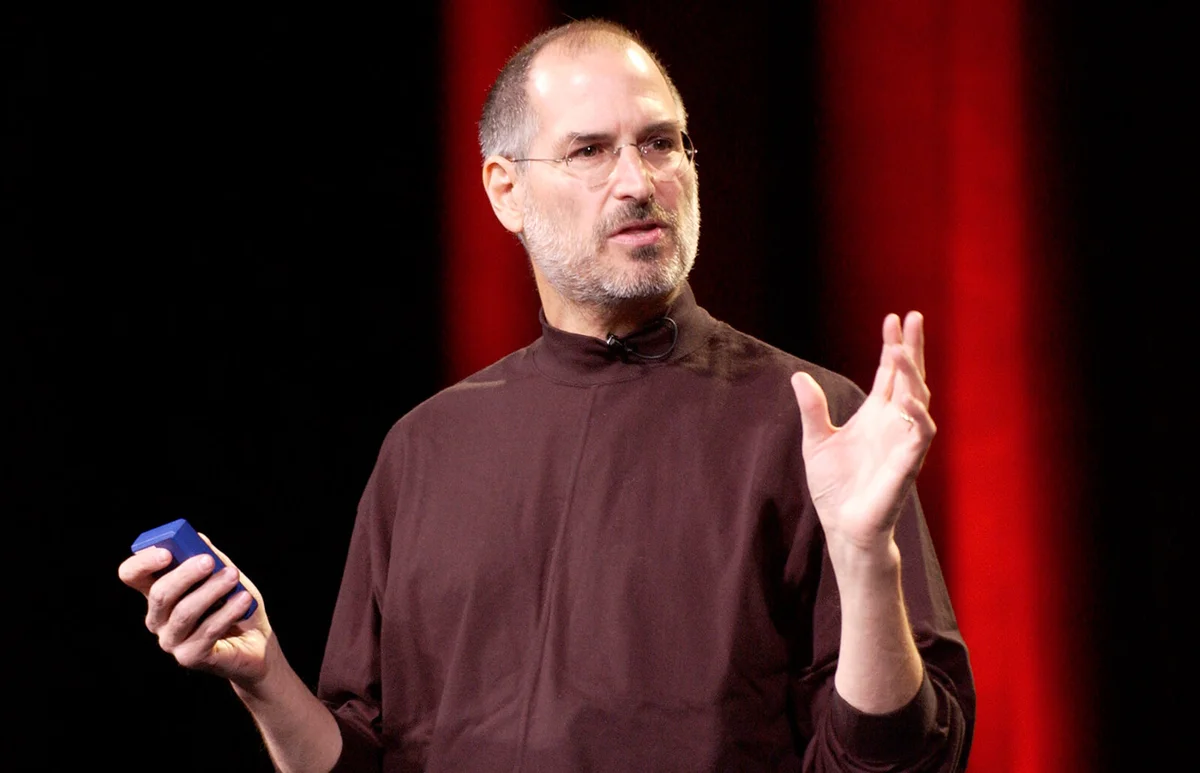 Steve Jobs of Apple Computer celebrates the release of a new Apple iPod | Getty Editorial Use