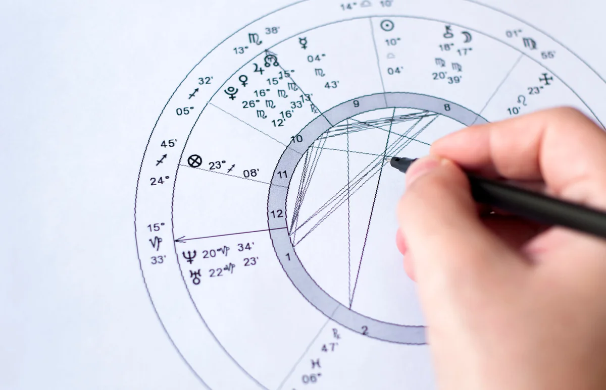 man creating a natal chart