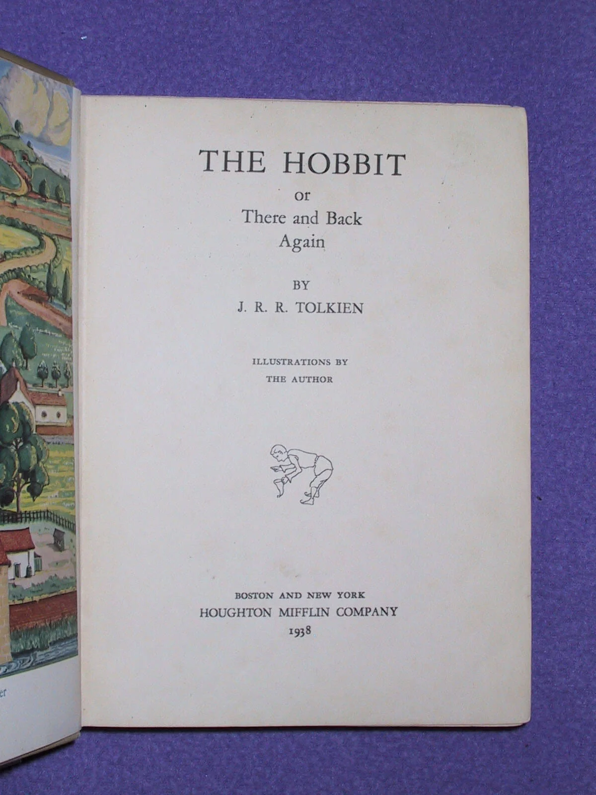 Title page of first American edition of The Hobbit
Photographed 29 August 2004 by Daniel R. Strebe