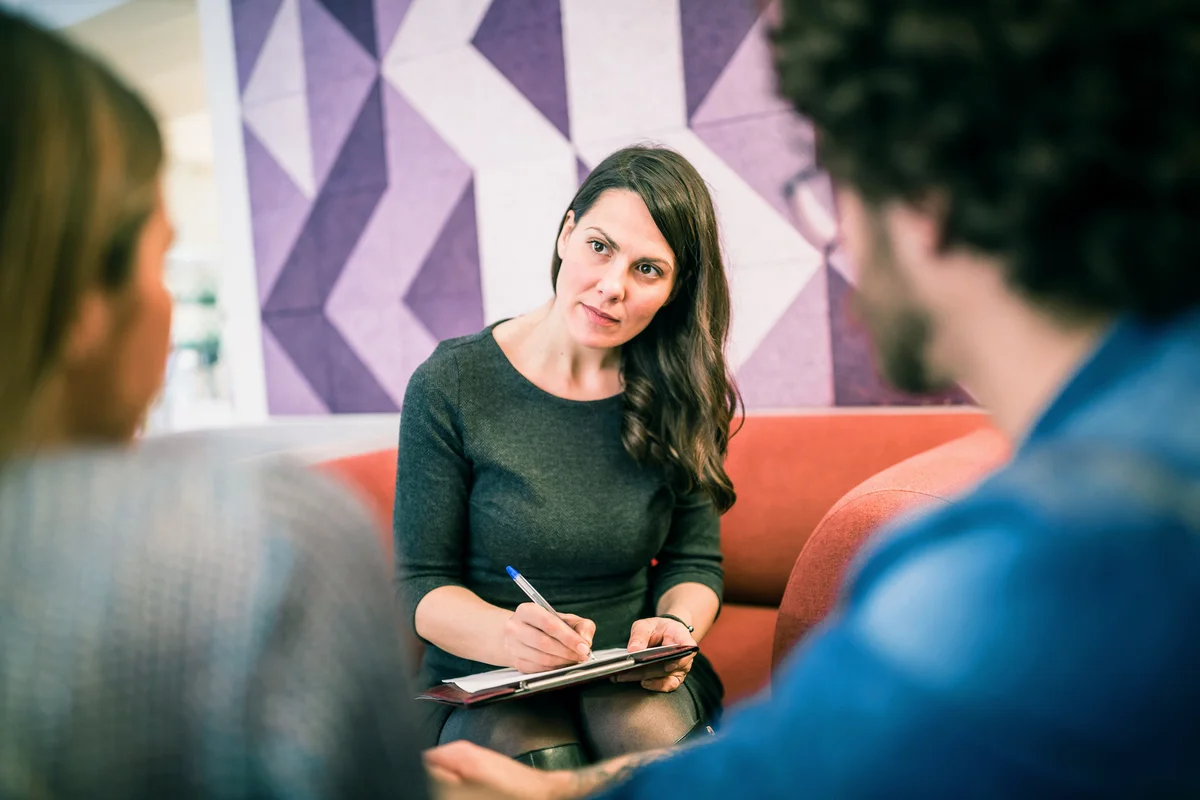 Couple on meeting with counsellor