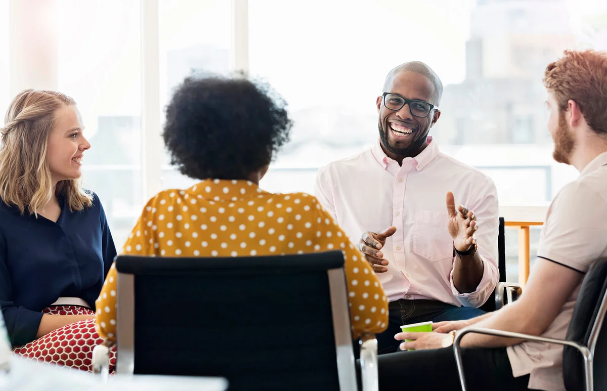 Business people having meeting in modern office