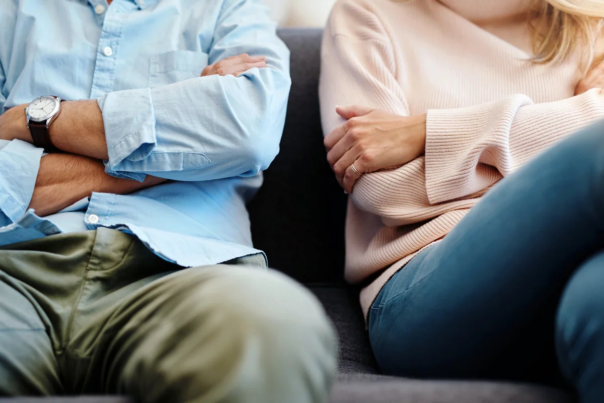 Couple having a disagreement at home