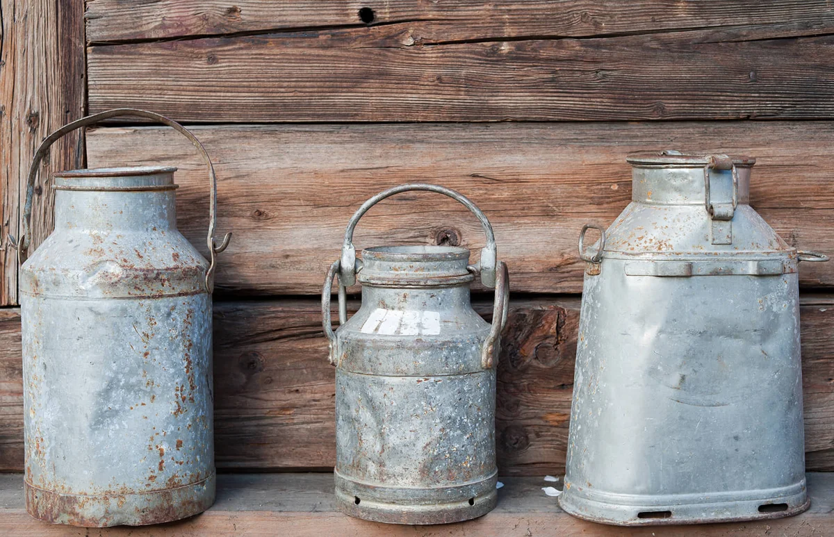 Traditional milk canister